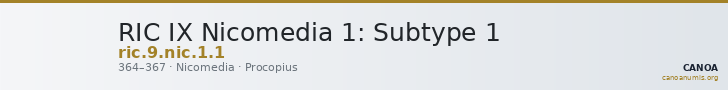 RIC IX Nicomedia 1: Subtype 1 — CANOA