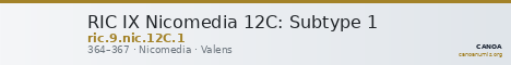RIC IX Nicomedia 12C: Subtype 1 — CANOA