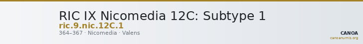 RIC IX Nicomedia 12C: Subtype 1 — CANOA