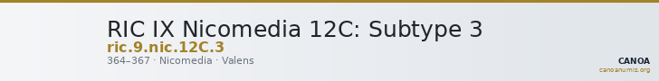 RIC IX Nicomedia 12C: Subtype 3 — CANOA