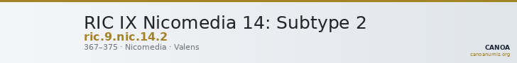 RIC IX Nicomedia 14: Subtype 2 — CANOA