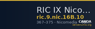 RIC IX Nicomedia 16B: Subtype 10 — CANOA