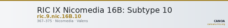 RIC IX Nicomedia 16B: Subtype 10 — CANOA