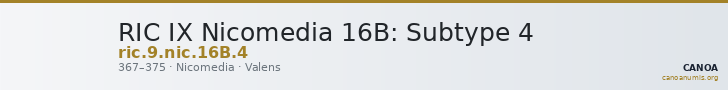RIC IX Nicomedia 16B: Subtype 4 — CANOA