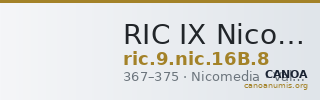 RIC IX Nicomedia 16B: Subtype 8 — CANOA