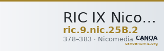 RIC IX Nicomedia 25B: Subtype 2 — CANOA