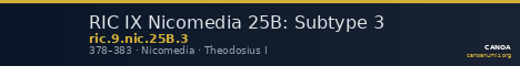 RIC IX Nicomedia 25B: Subtype 3 — CANOA