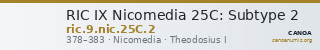 RIC IX Nicomedia 25C: Subtype 2 — CANOA