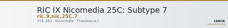 RIC IX Nicomedia 25C: Subtype 7 — CANOA