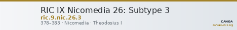 RIC IX Nicomedia 26: Subtype 3 — CANOA