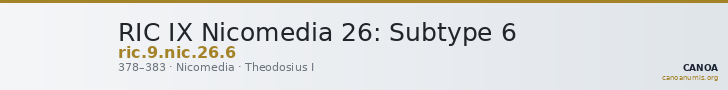 RIC IX Nicomedia 26: Subtype 6 — CANOA