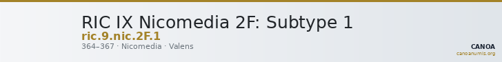 RIC IX Nicomedia 2F: Subtype 1 — CANOA