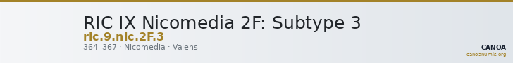 RIC IX Nicomedia 2F: Subtype 3 — CANOA