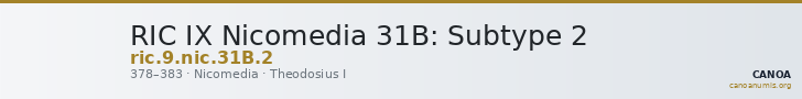 RIC IX Nicomedia 31B: Subtype 2 — CANOA