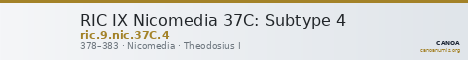 RIC IX Nicomedia 37C: Subtype 4 — CANOA