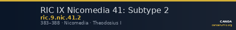 RIC IX Nicomedia 41: Subtype 2 — CANOA