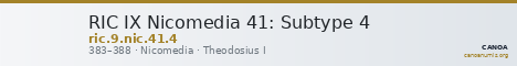 RIC IX Nicomedia 41: Subtype 4 — CANOA