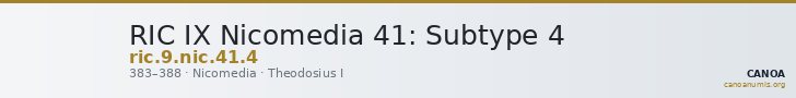 RIC IX Nicomedia 41: Subtype 4 — CANOA