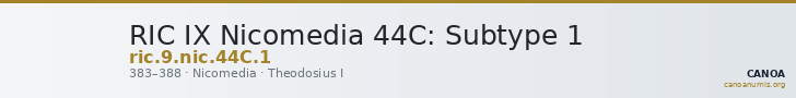 RIC IX Nicomedia 44C: Subtype 1 — CANOA