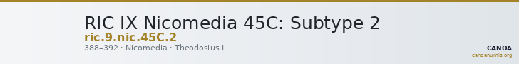 RIC IX Nicomedia 45C: Subtype 2 — CANOA