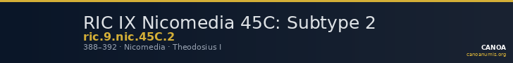 RIC IX Nicomedia 45C: Subtype 2 — CANOA