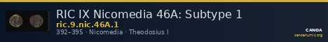 RIC IX Nicomedia 46A: Subtype 1 — CANOA