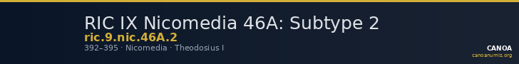 RIC IX Nicomedia 46A: Subtype 2 — CANOA