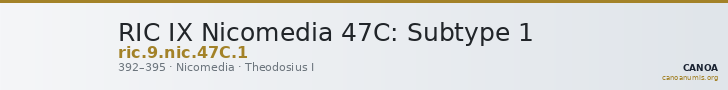 RIC IX Nicomedia 47C: Subtype 1 — CANOA