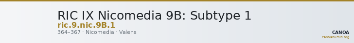 RIC IX Nicomedia 9B: Subtype 1 — CANOA