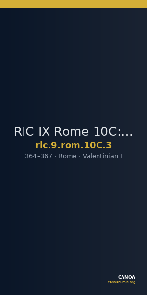 RIC IX Rome 10C: Subtype 3 — CANOA