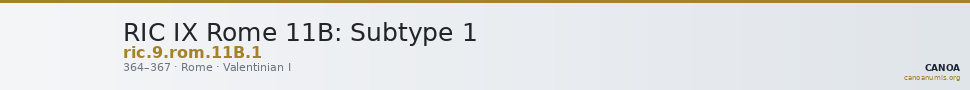 RIC IX Rome 11B: Subtype 1 — CANOA