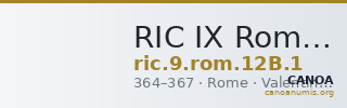 RIC IX Rome 12B: Subtype 1 — CANOA