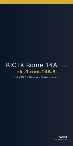 RIC IX Rome 14A: Subtype 3 — CANOA