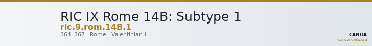 RIC IX Rome 14B: Subtype 1 — CANOA