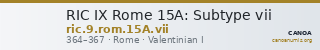 RIC IX Rome 15A: Subtype vii — CANOA