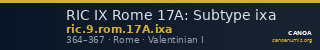 RIC IX Rome 17A: Subtype ixa — CANOA