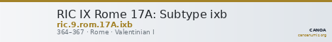 RIC IX Rome 17A: Subtype ixb — CANOA