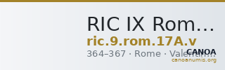 RIC IX Rome 17A: Subtype v — CANOA