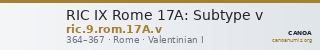 RIC IX Rome 17A: Subtype v — CANOA