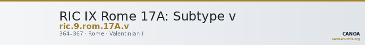 RIC IX Rome 17A: Subtype v — CANOA