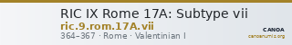 RIC IX Rome 17A: Subtype vii — CANOA