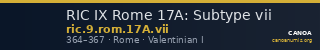 RIC IX Rome 17A: Subtype vii — CANOA