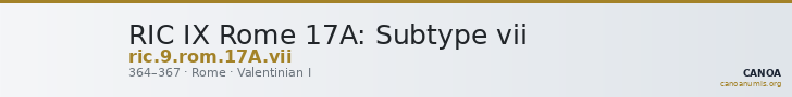 RIC IX Rome 17A: Subtype vii — CANOA