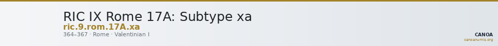 RIC IX Rome 17A: Subtype xa — CANOA