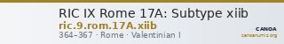 RIC IX Rome 17A: Subtype xiib — CANOA