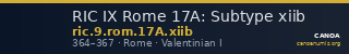 RIC IX Rome 17A: Subtype xiib — CANOA