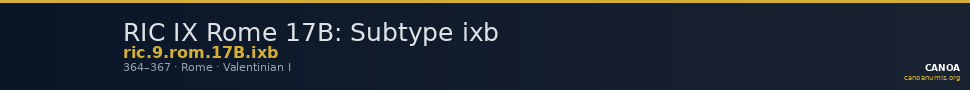 RIC IX Rome 17B: Subtype ixb — CANOA