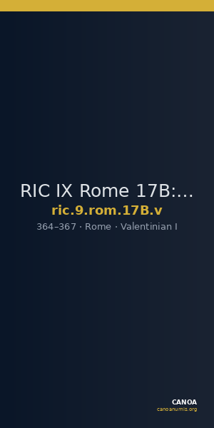 RIC IX Rome 17B: Subtype v — CANOA