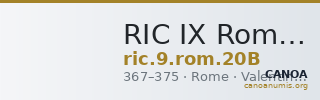 RIC IX Rome 20B — CANOA