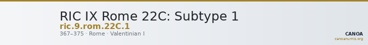 RIC IX Rome 22C: Subtype 1 — CANOA